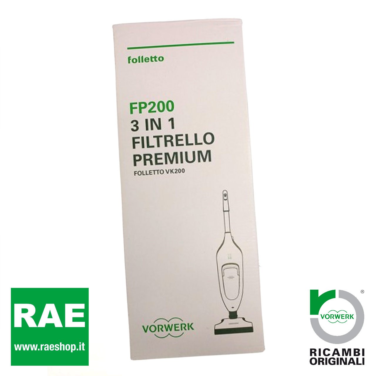 Sacchetti Folletto VK 200 Filtrello Premium (6PZ)